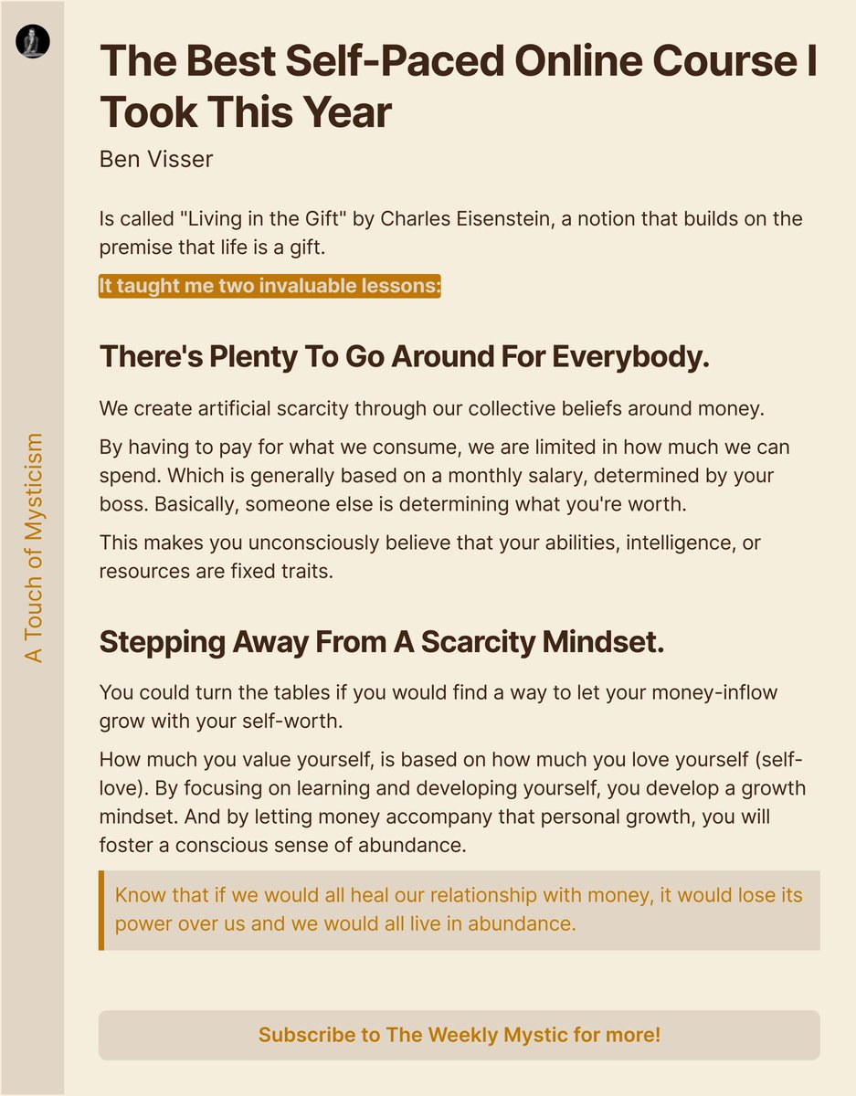 yours2source's tweet image. 🧑🏻‍💻 The Best Self-Paced Online Course I Took This Year

It taught me two invaluable lessons!