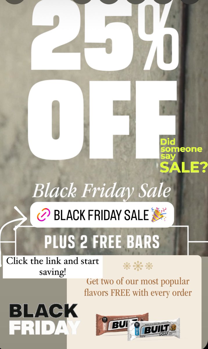 Erika56138699's tweet image. builtbar.com/?baapp=ERN10
#builtbar #imbuilt #built @Built_Bar #blackfriday #blackfridaysale #sale #savings #discountcode #code #proteinbar #chocolate #delicious #saletime #healthy #healthylifestyle #healthysnack #snacktime #snacks #glutenfree #yum #trytoday