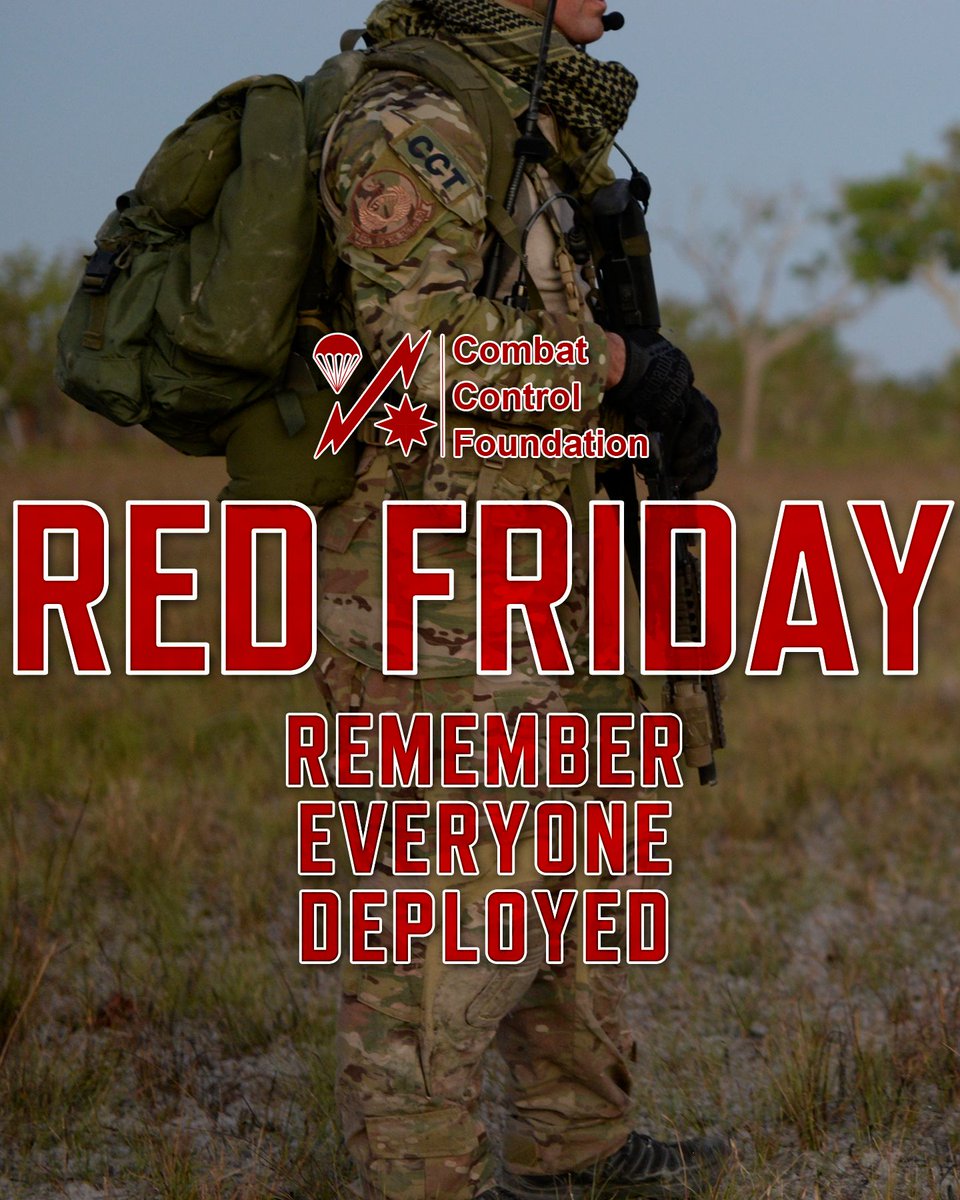 CombatControlFn's tweet photo. Today is #Friday and on #RedFriday, we wear #RED &amp; #RememberEveryoneDeployed. We are #FirstThere for #CombatControllers, the #AirForce's #SpecialWarfare #EliteOperators. Donate today to support this mission: https://t.co/x2M0uukFS8

#CCT #CombatControl #CombatControlTeam #USAF https://t.co/P2qUh1HlMp