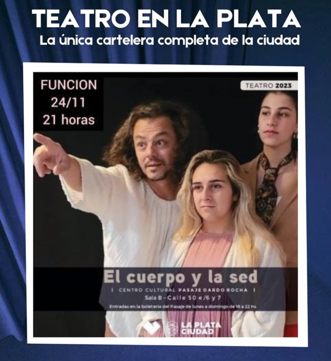 🎭 En #MásoMenosBien llegó la hora de la columna de teatro...

🙋‍♂️ Fran Andía de Teatro en La Plata nos trae todas las novedades teatrales de la ciudad y hablamos con Cecilia Rossini, directora de "El cuerpo y la sed"...

📻 Escuchalo por FM 89.5 o radiodelaire.com.ar