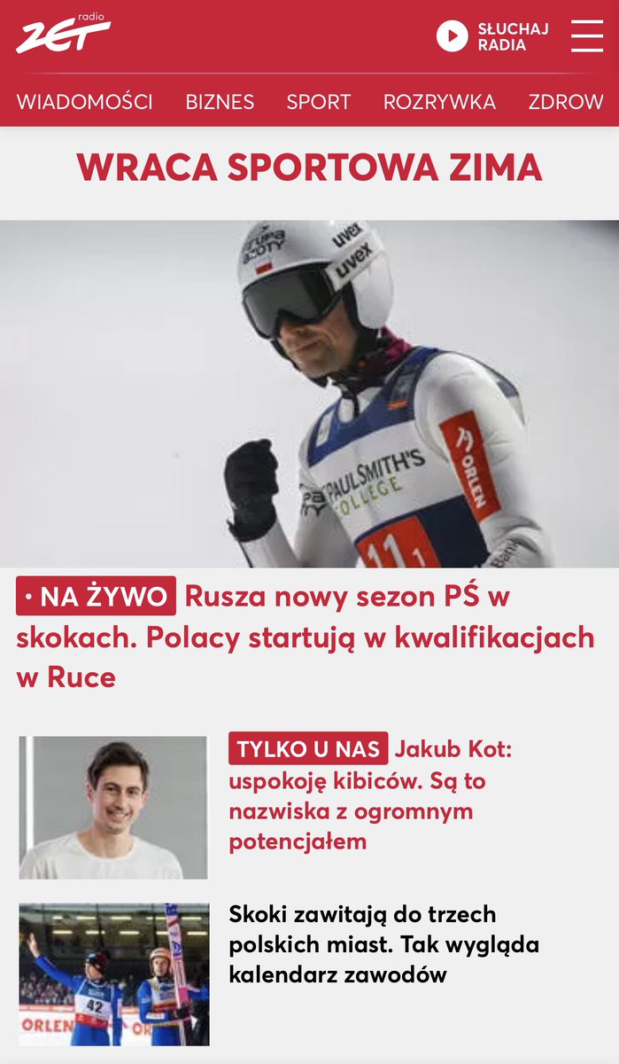 📣 STARTUJEMY! Skoki do końca marca na RadioZET.pl i stronie głównej @Radio_ZET ❤️‍🔥 #skijumpingfamily