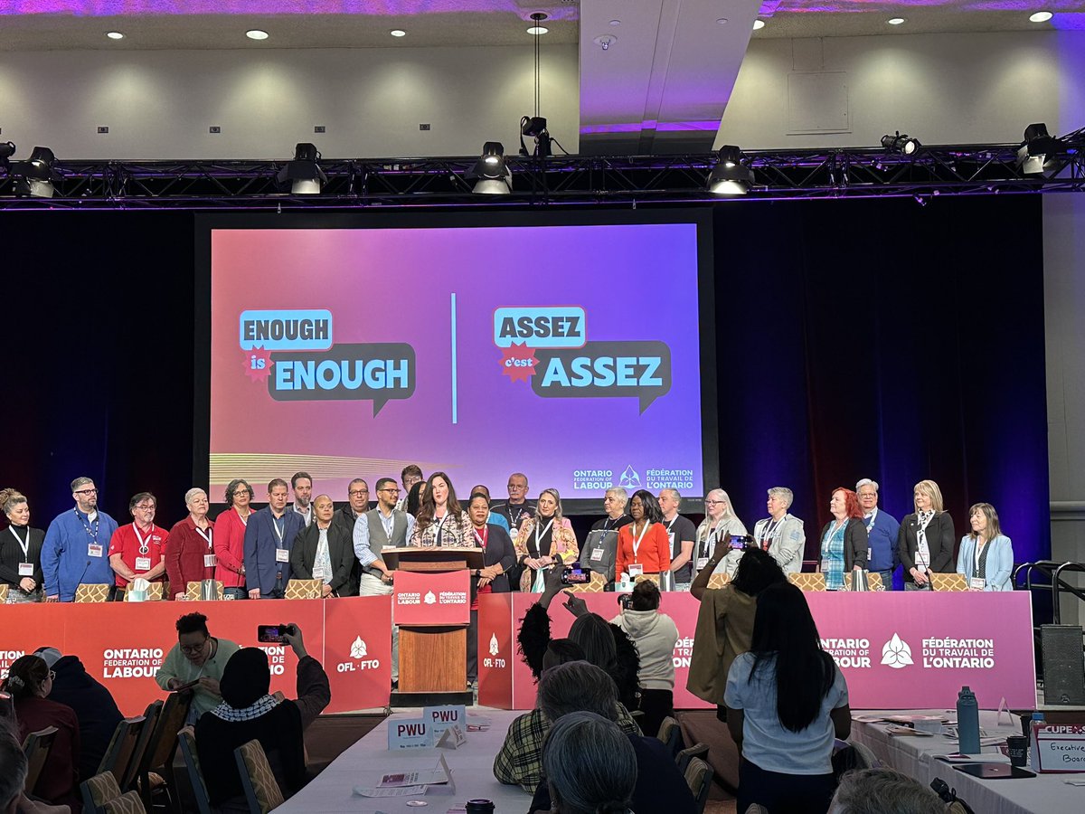 JPHornick's tweet photo. Congratulations to the new #OFL Executive with huge gratitude to all who preceded us. #OFL2023 #EnoughIsEnoughON https://t.co/guoIde5raK