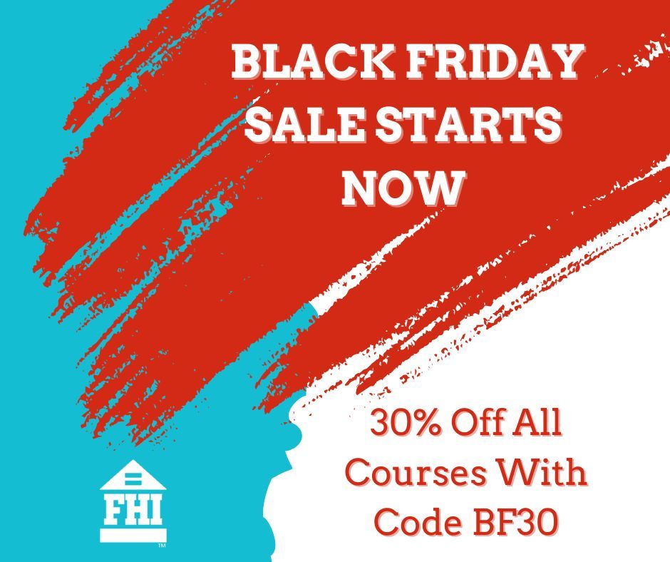 🚀 Black Friday Flash Sale! 🚀

USE CODE BF30 FOR 30% OFF NOW!!

Gain expert knowledge of fair housing laws with a 30% discount on all courses. 

Act fast - this deal won’t last! ⏰
buff.ly/2qxYN6L 

#BlackFriday #FairHousingDiscount #FairHousing