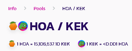 KekPulsechain's tweet photo. I see someone made a $HOA/ $KEK LP on https://t.co/qvW0r9smJ6 https://t.co/OpdiwTOBbO