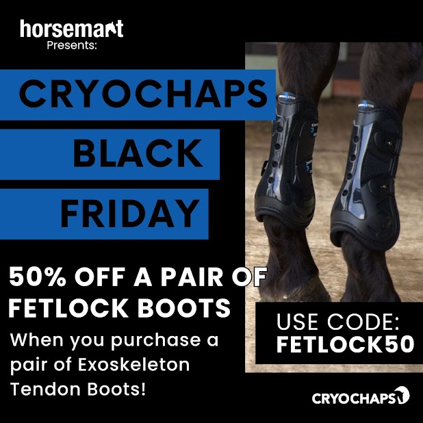 One for the show jumpers and eventers out there. For the first time ever, you can get a discount on a full set of Cryochaps's Exoskeleton tendon &amp; fetlocks boots - shop the offer here - post.horsemart.co.uk/t/2VRK-1FMGX-1…