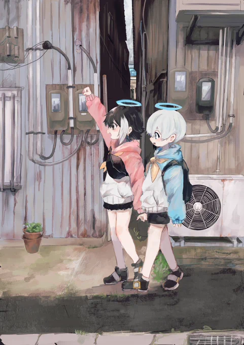 #いい双子の日 うちの双子のしろとくろをよろしくお願い致します何卒〜〜 めちゃくちゃかわいいです←ガチ