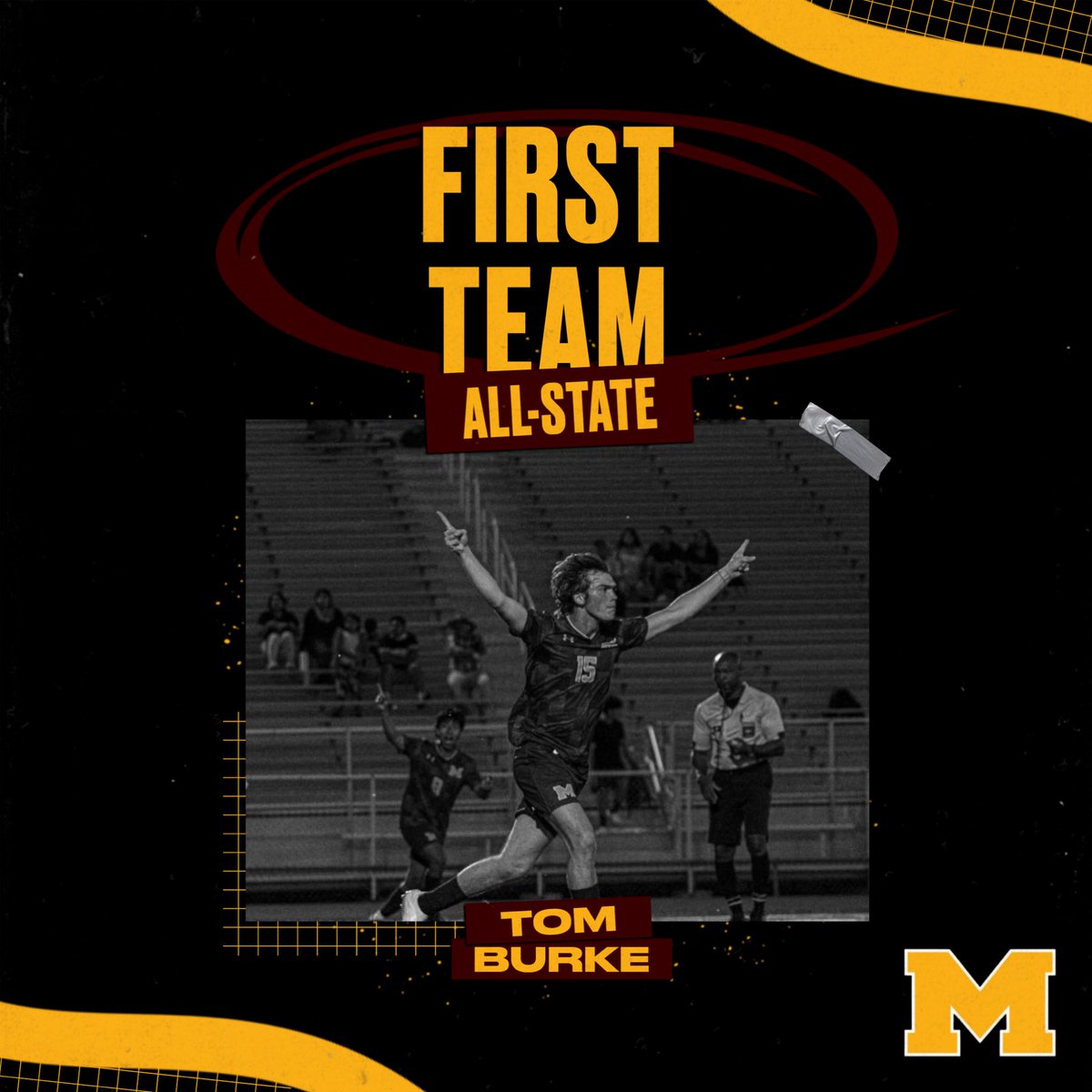 Congratulations to senior Tom Burke who was named First Team All-State for his performance on the pitch this past fall! 〽️🏴‍☠️