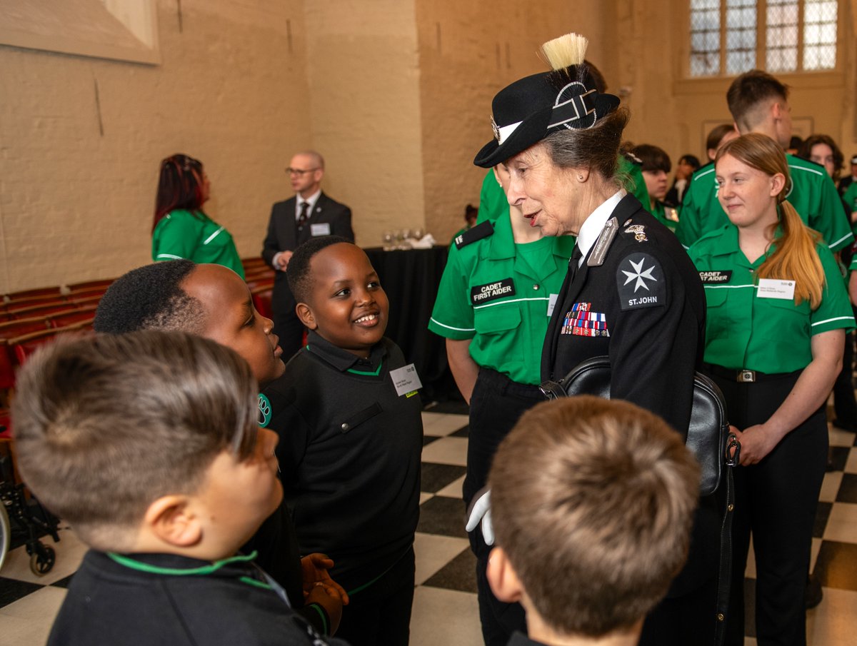 This week, The Princess Royal attended St John Ambulance’s annual Young Achievers Reception in London. During the reception, Her Royal Highness met inspirational young people who had saved lives, shown exceptional bravery and overcome difficult personal circumstances.