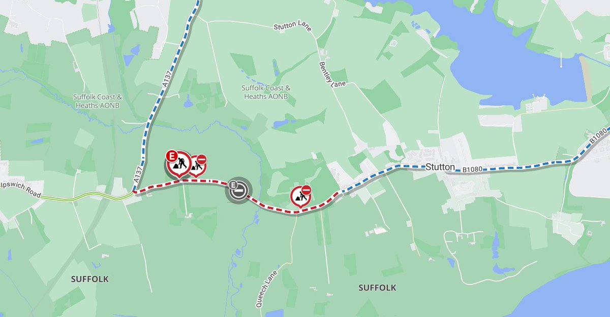 Suff_highways's tweet photo. B1080 Stutton Road, #Brantham
& B1080 Manningtree Road, #Stutton from Stutton Road to Lewis Lane
The roads listed above will be closed on 27 November 2023 between 10am and 3pm, for verge repairs.
Diversion: B1080, B1456, A137 and vice versa. #Suffolk https://t.co/Iyeixpbecb