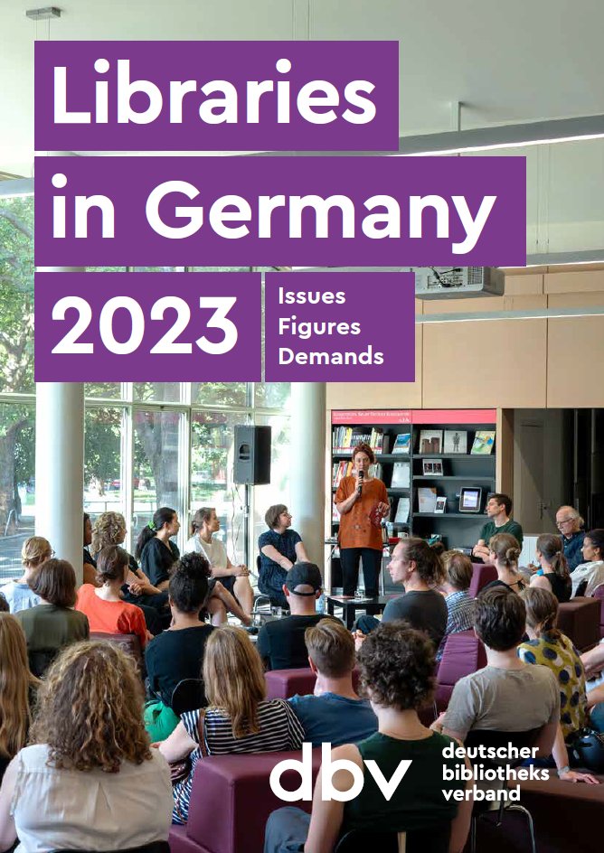 Our publication 'Libraries in Germany 2023' is now also available in English! You will find information on the most important issues that German libraries are currently dealing with, figures, facts, and the demands of the German Library Association. 👉bibliotheksverband.de/sites/default/…