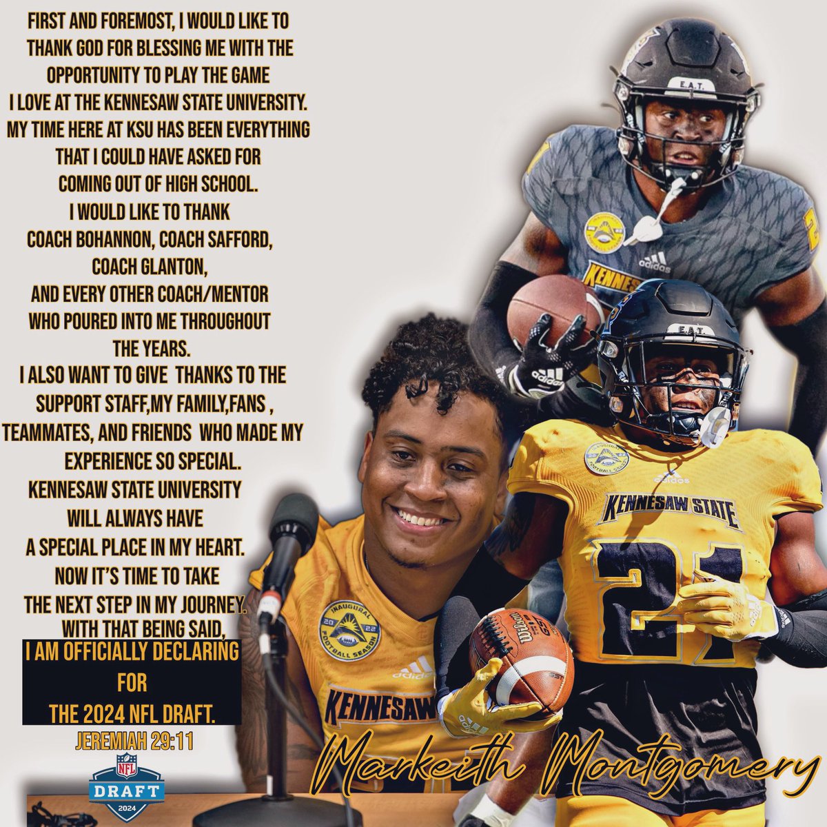 21 Out✌🏾 Glory To God 🖤 @kennesawstfb @KSUEATzone