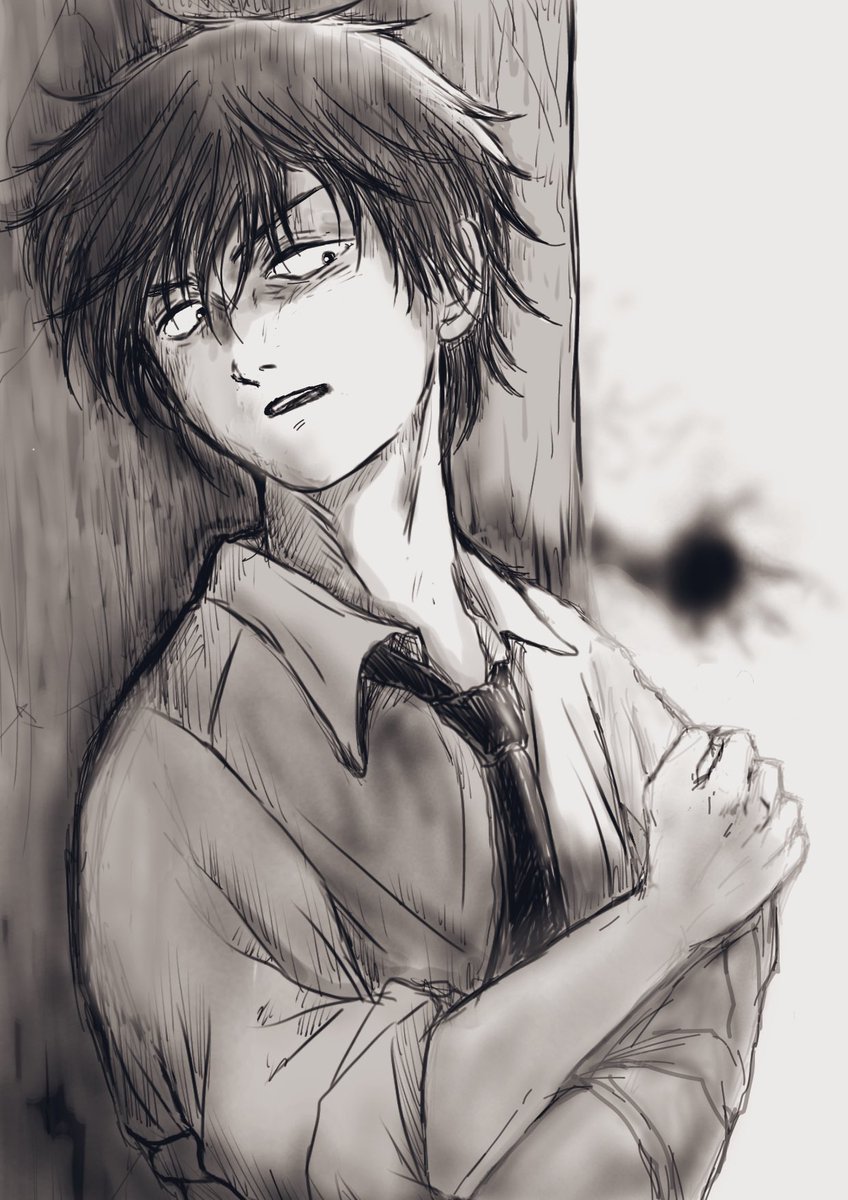 「⋯  #このお題で呟怖ください   #呟怖   『とんとんとん⋯何の音?』 」|純々のイラスト