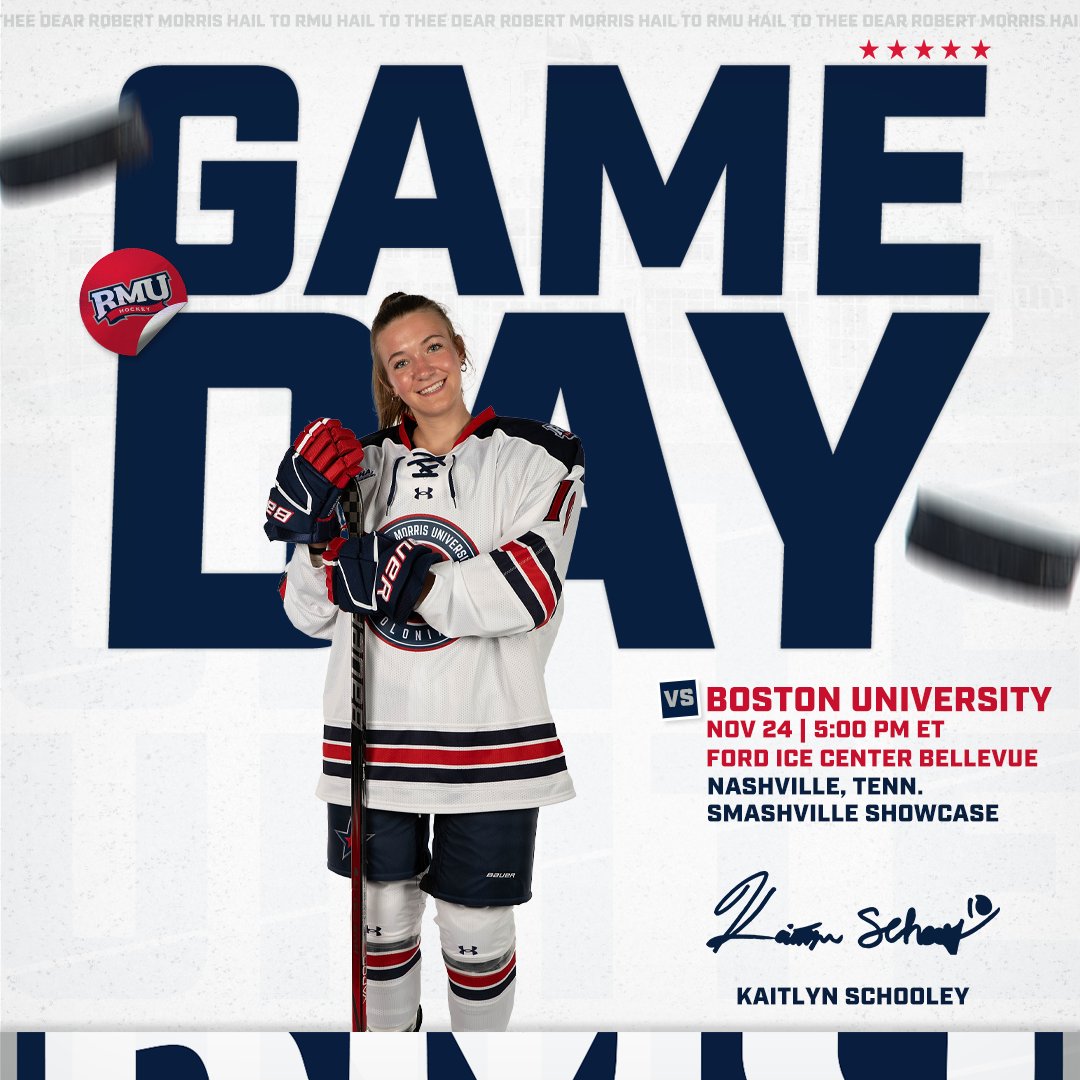 RMUWHockey's tweet photo. Let's get a W in Music City🎸 

🆚: Boston University
📌: Nashville, Tenn.
🏟️: Ford Ice Center Bellevue 
⏰: 5:00 p.m. ET 
📺: YouTube 
🖇️: https://t.co/B9R8FhgjcP 
📊: https://t.co/TvElFCLIKa 

#BobbyMo #CHA https://t.co/eGcEwkl8xo