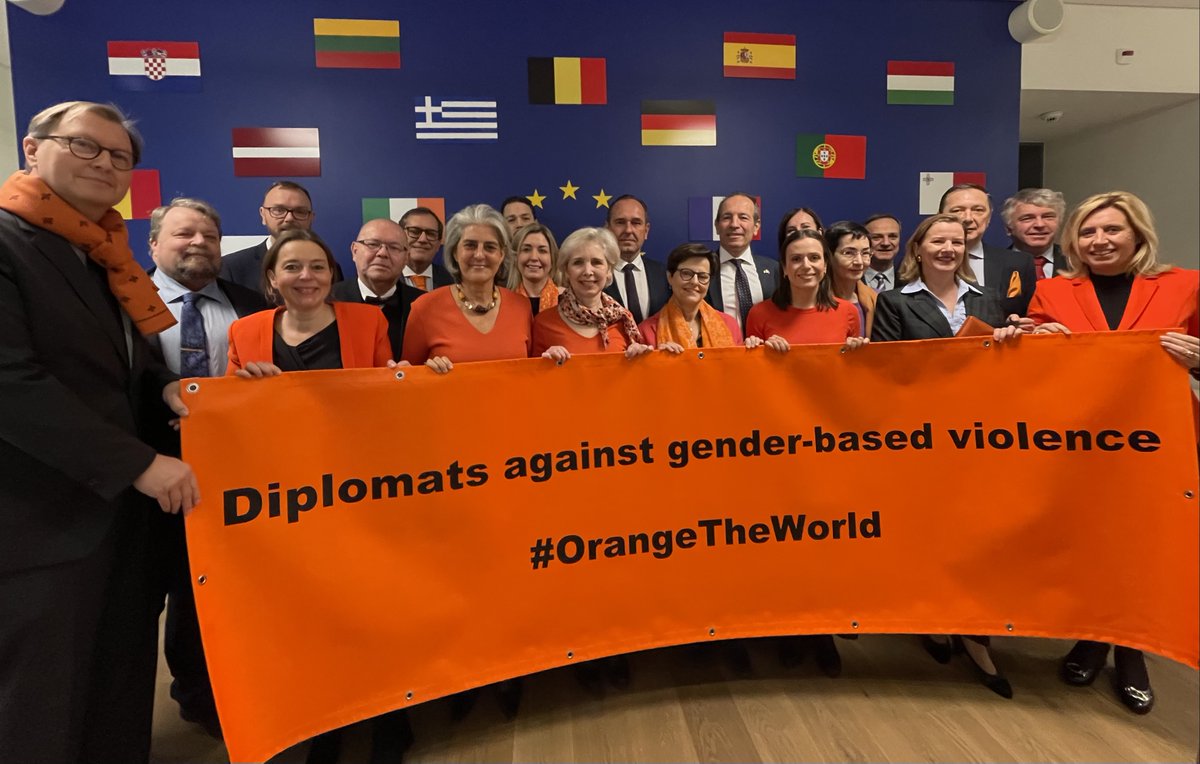 Stop violence against women. Tomorrow, on the International Day for the Elimination of Violence Against Women, the Slovenian Embassy in Bern joins the global #16days of activism campaign #OrangeTheWorld