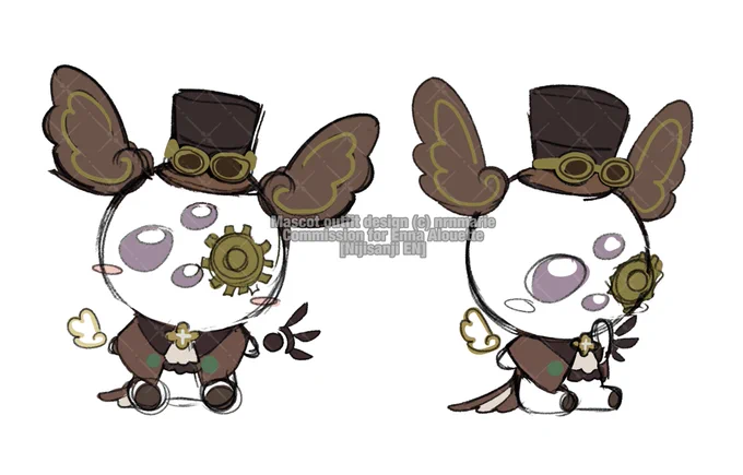 Hello!!! ('▽`ʃƪ) I was in charge of  's new stream background and the Aloupeeps' new outfit design !! Thank you so much for trusting me! KT-sensei's fall steampunk design + Enna's ideas were super super fun to work off of!! (❁'◡`❁) #Ennassets #zuttoღofall 