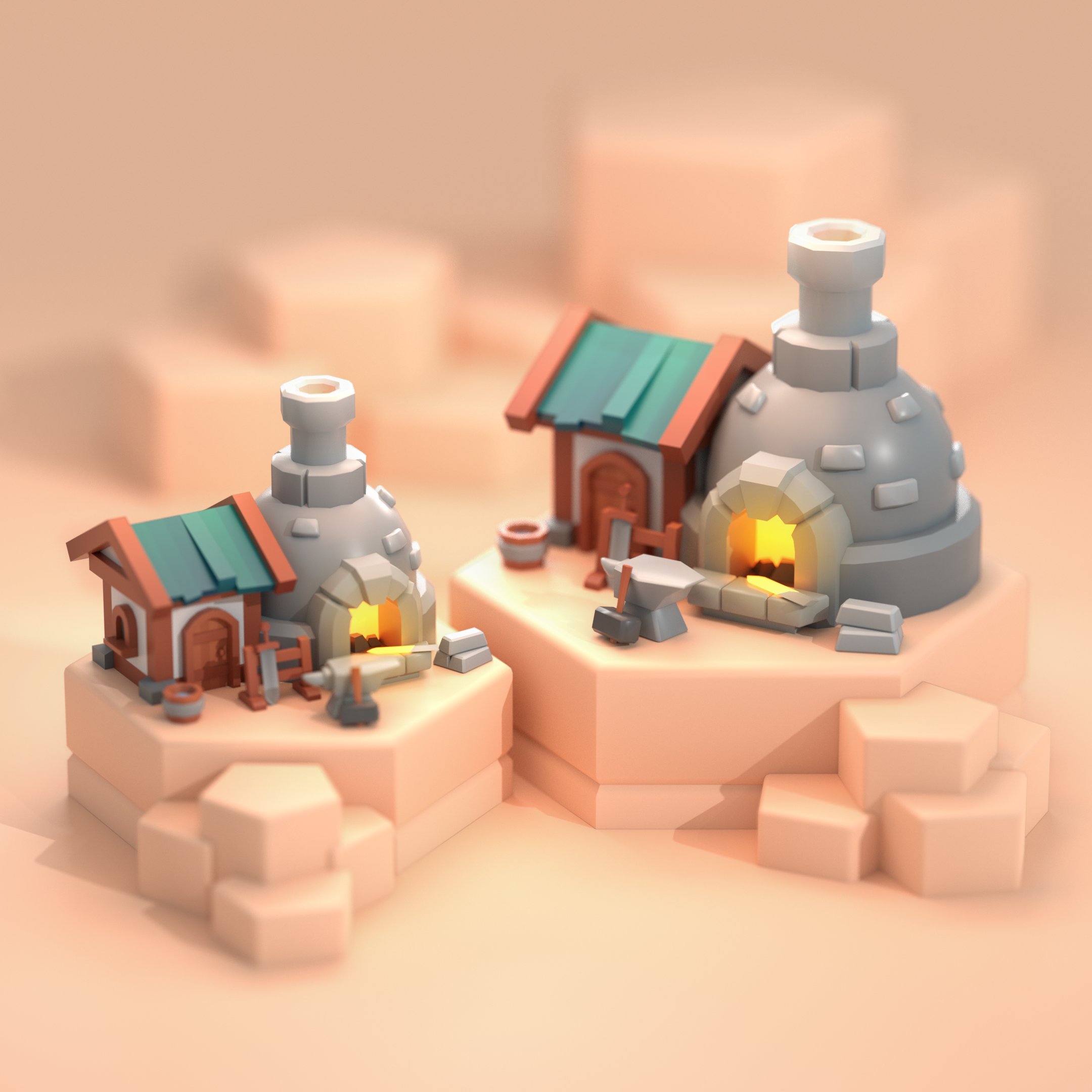 200+ Free 3D low-poly dungeon game assets! : r/godot