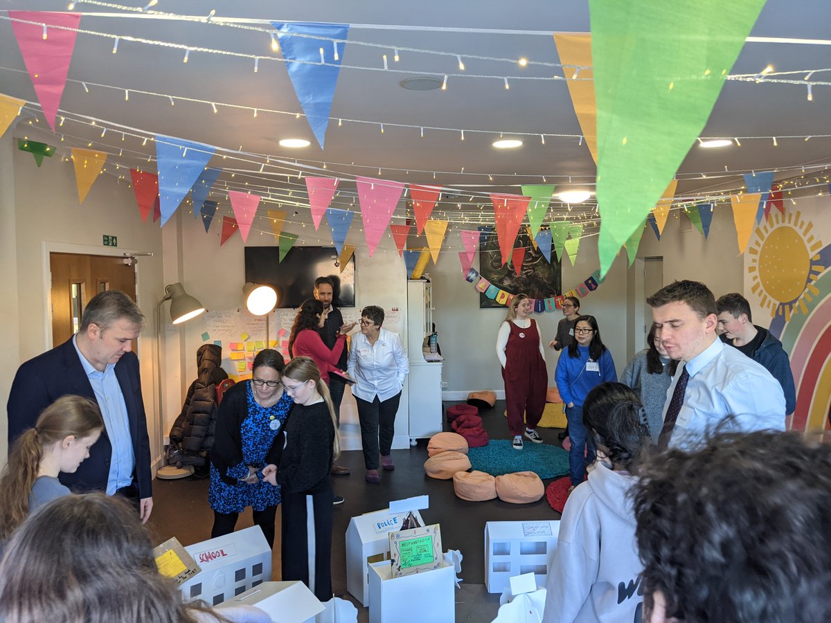CommEmpower's tweet photo. What an ending! @Creative_Voices did an incredible job of presenting the work they put together the last three days to @ThomasCArthur today. Truly inspiring and can show the difference children can make when they can participate in decision making. #DemocracyMatters #GetInvolved https://t.co/gvs2NzTZfl