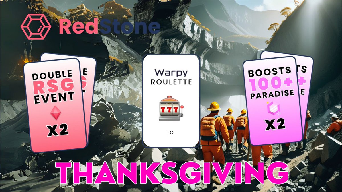 bagbekoff's tweet photo. Triple Thanksgiving Day Extravaganza by @redstone_defi ♦️ 
This incredible celebration lasts until the end of the week, so dive in and make the most of these fantastic Thanksgiving Day festivities. 
Join ➡️ https://t.co/icciQc3VgM
#RedStone #RedStoneGems https://t.co/iwWc7PtTY1