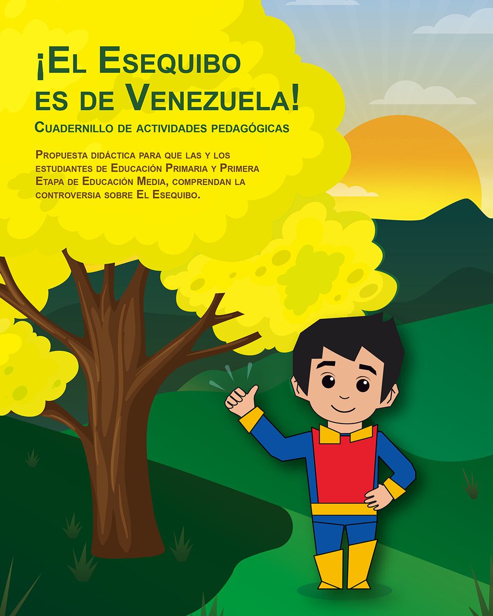 Comparto el cuadernillo de actividades pedagógicas para que lo multipliquemos por todos lados. “¡El Esequibo es de Venezuela!”, un trabajo muy completo. Hagamos conciencia Patria y formemos la conciencia histórica de nuestro Pueblo. Vamos hacia una gran victoria el #3Dic. ==&gt;