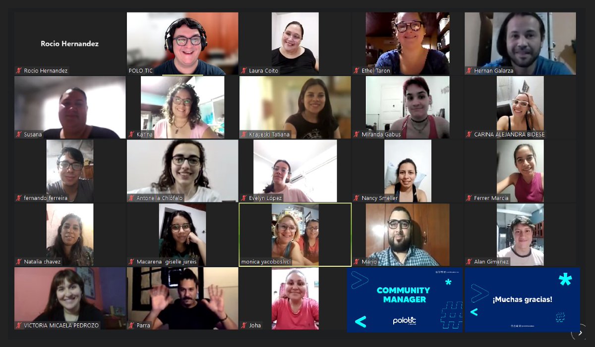 Ayer finalizó el curso "Community Manager". Más de 80 estudiantes Misioneros accederán a la certificación de este curso gratuito. 🤩