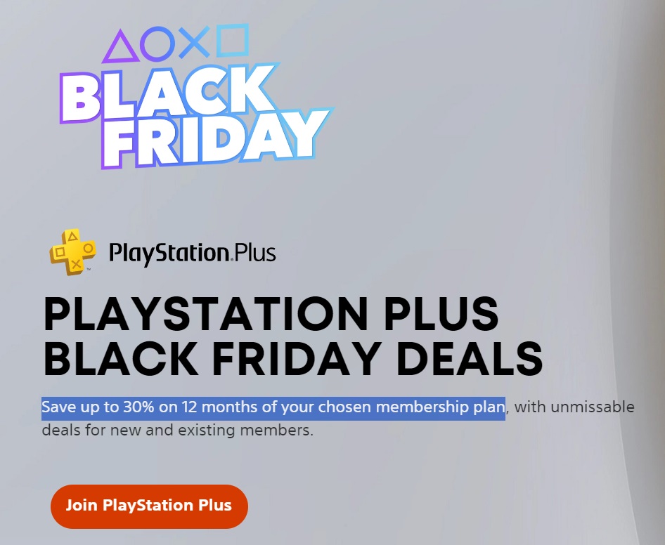 PlayStation Plus Memberships Getting Huge Discount for Black Friday