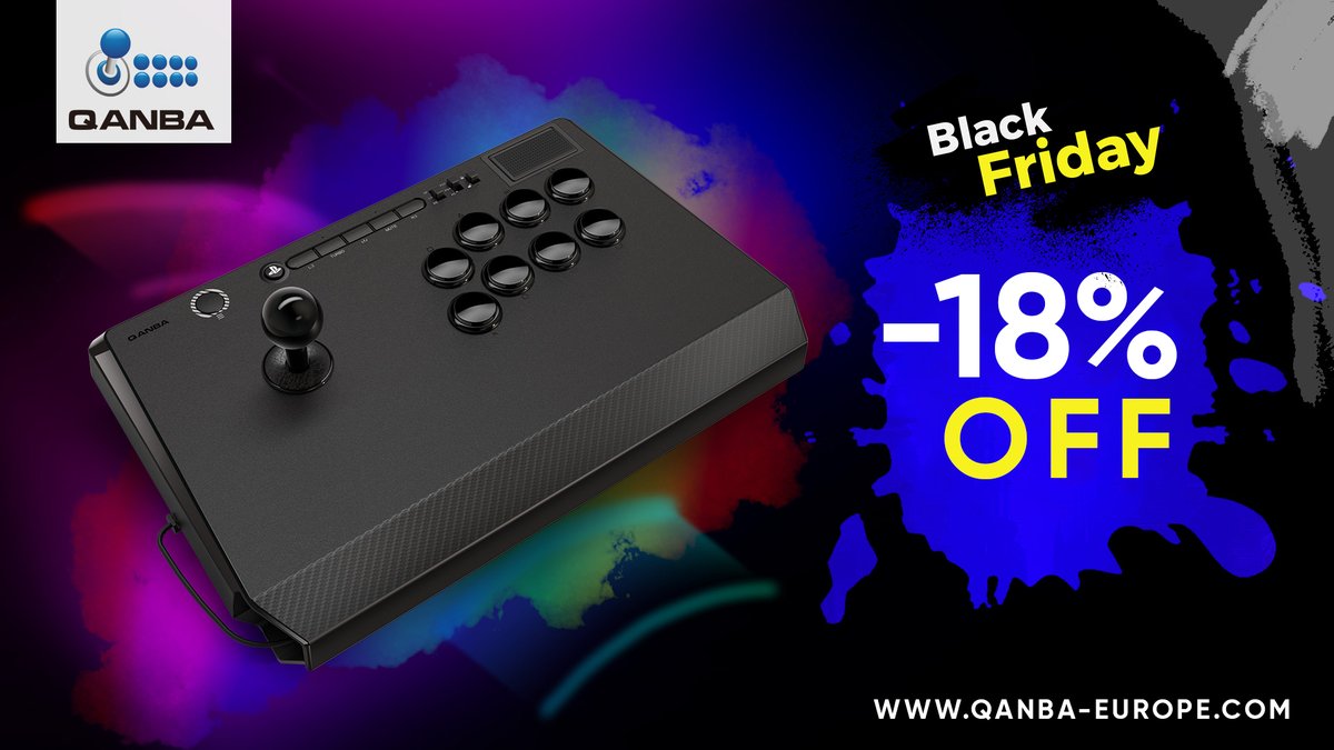 🕹️Exciting News🎉 Get ready for an epic #BlackFriday at qanba-europe.com🏷️Enjoy a whopping 18% off on ALL arcade sticks this weekend🚀Discount applied at checkout. Free delivery across Europe🌍 Don't miss out on the gaming deal of the year🎁 #GamingDeals #Drone2 #Obsidian2