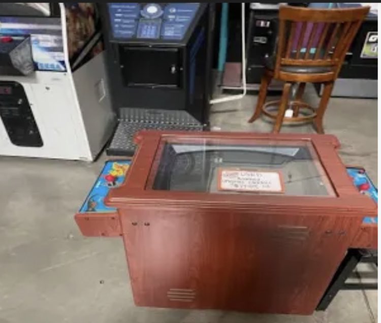 RydaThaSurgeon's tweet photo. I was Today years Old when I found out my Pops was T H I S Old! 
Talking bout “yea I played this, this is Ms Pacman”

….. only Pac-Man machine I knew was the arcade Machine at Chevous that usta get me for my Quarters https://t.co/X7lsv67ZxS