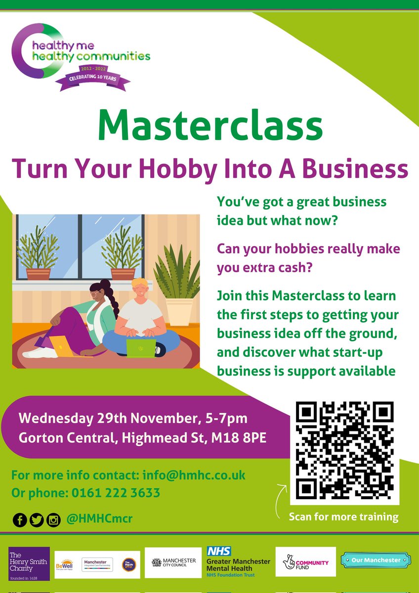 Good people of Gorton - it's a master class and it's on Wednesday @HMHCmcr #community #Manchester #Gorton