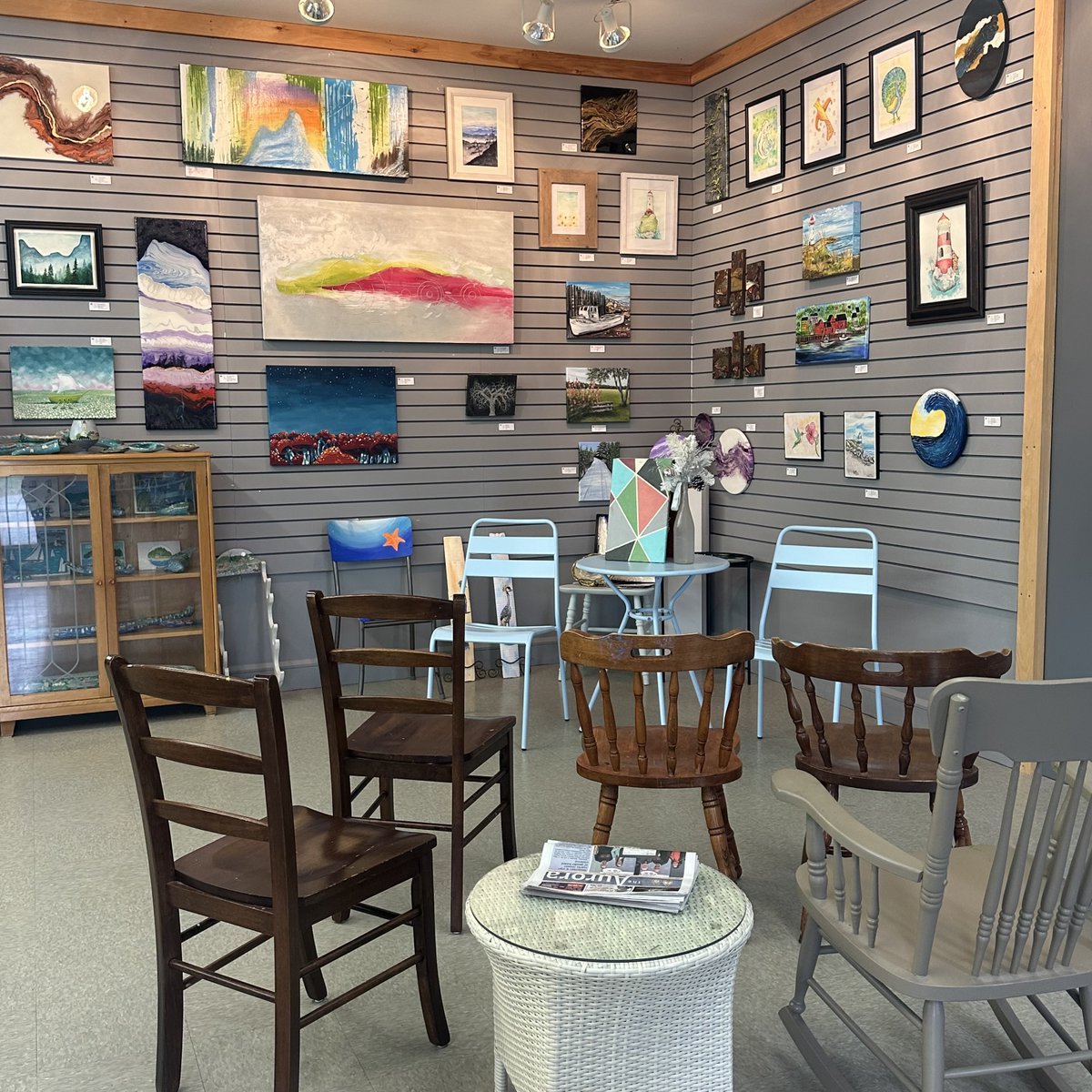 We are all set up for our open house tomorrow, Saturday, November 25th. Drop in between 12-4 pm for live music, door prizes, crafts, artist demos, and more. Hope to see you there!