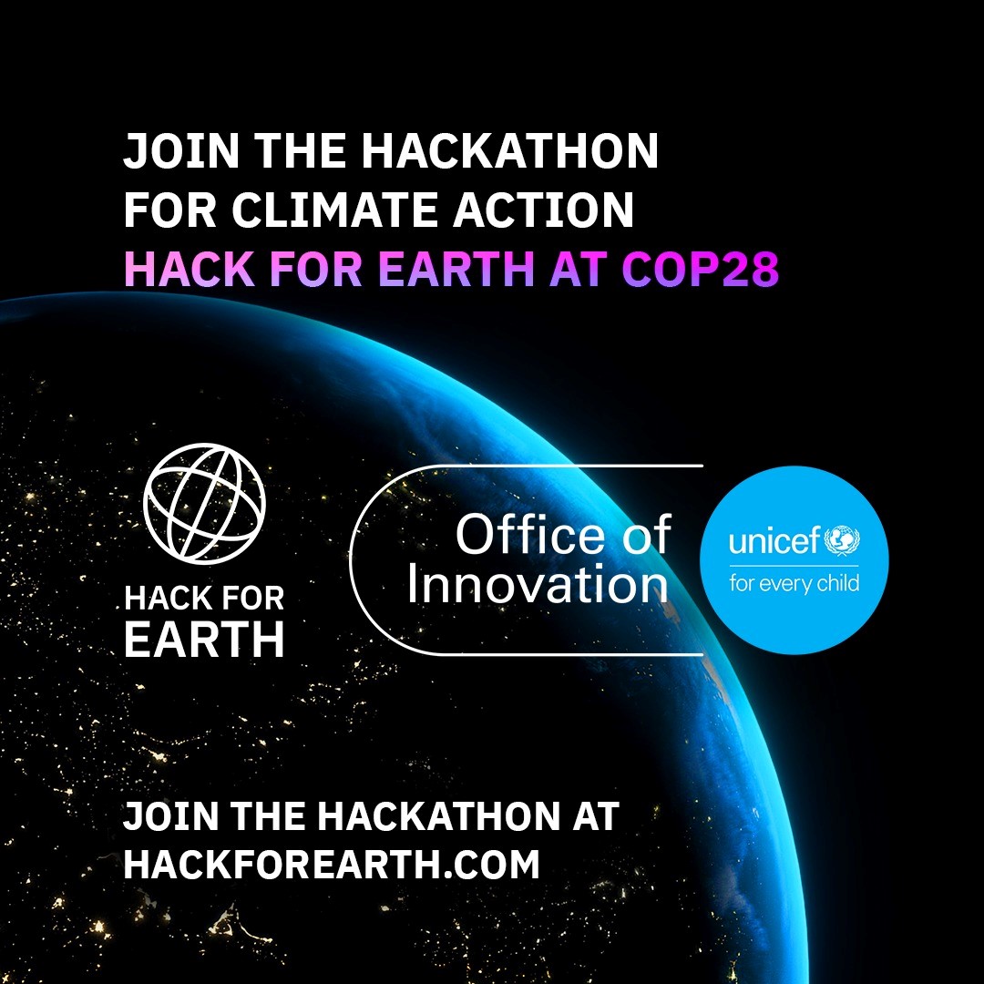 UNICEFinnovate's tweet image. This 1 is for the white hat hackers 🐱‍💻
 
Join us &amp;amp; our collaborators during #COP28 for an online hackathon &amp;amp; help create real open source solutions to climate change.
 
Date: Friday, December 1st, 10:30 GST 🕜
Register here hackforearth.com

#hackforearth #climateaction