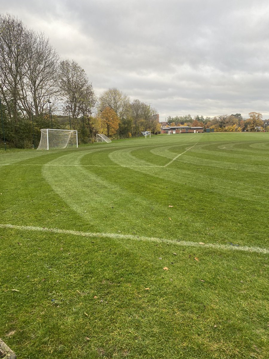 GroundsmanChris's tweet photo. Weather finally on our side. A much better week of prep ahead of another 9 fixtures over the weekend. 

3 weeks till a good rest for the pitches! https://t.co/jYVgsJctKf
