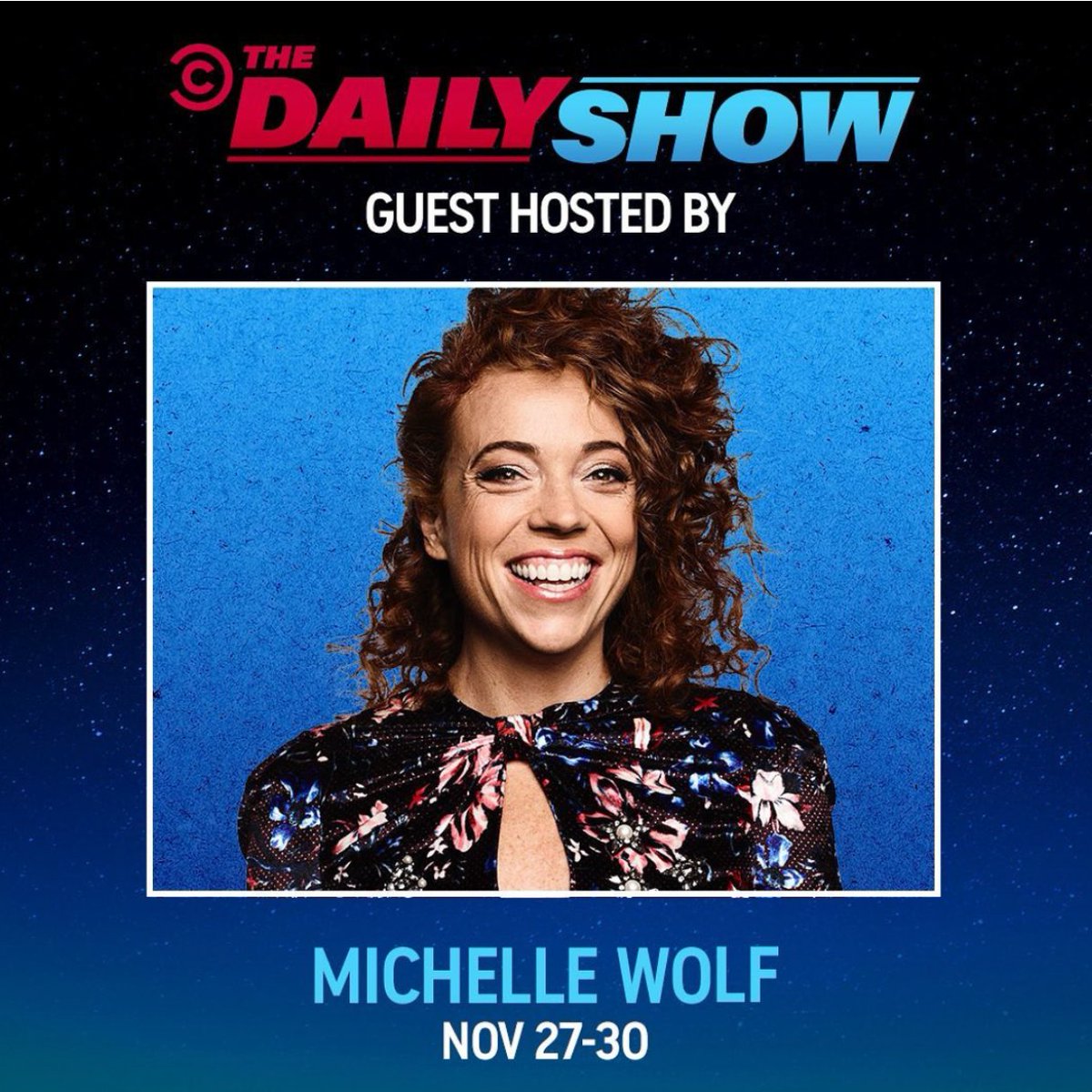If you missed her when she rocked @TownHallNYC at the New York Comedy Festival earlier this month, you’ll want to catch the hilarious @michelleisawolf when she hosts @thedailyshow on @comedycentral all next week!  #makeNYlaugh