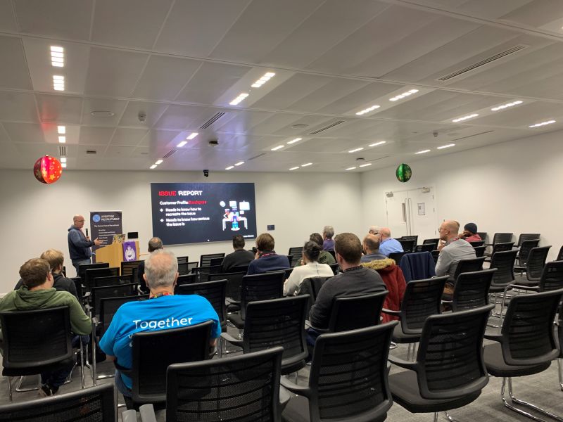 A good turnout at our November meeting to hear @RichHintonTests deliver his great talk on Effective Test Reporting. Thanks to <a href="/xpertise_rec/">Xpertise Recruitment</a> for continuing to sponsor our events and for everyone who came.
#testing #ministryoftesting #meetup #mot #reporting