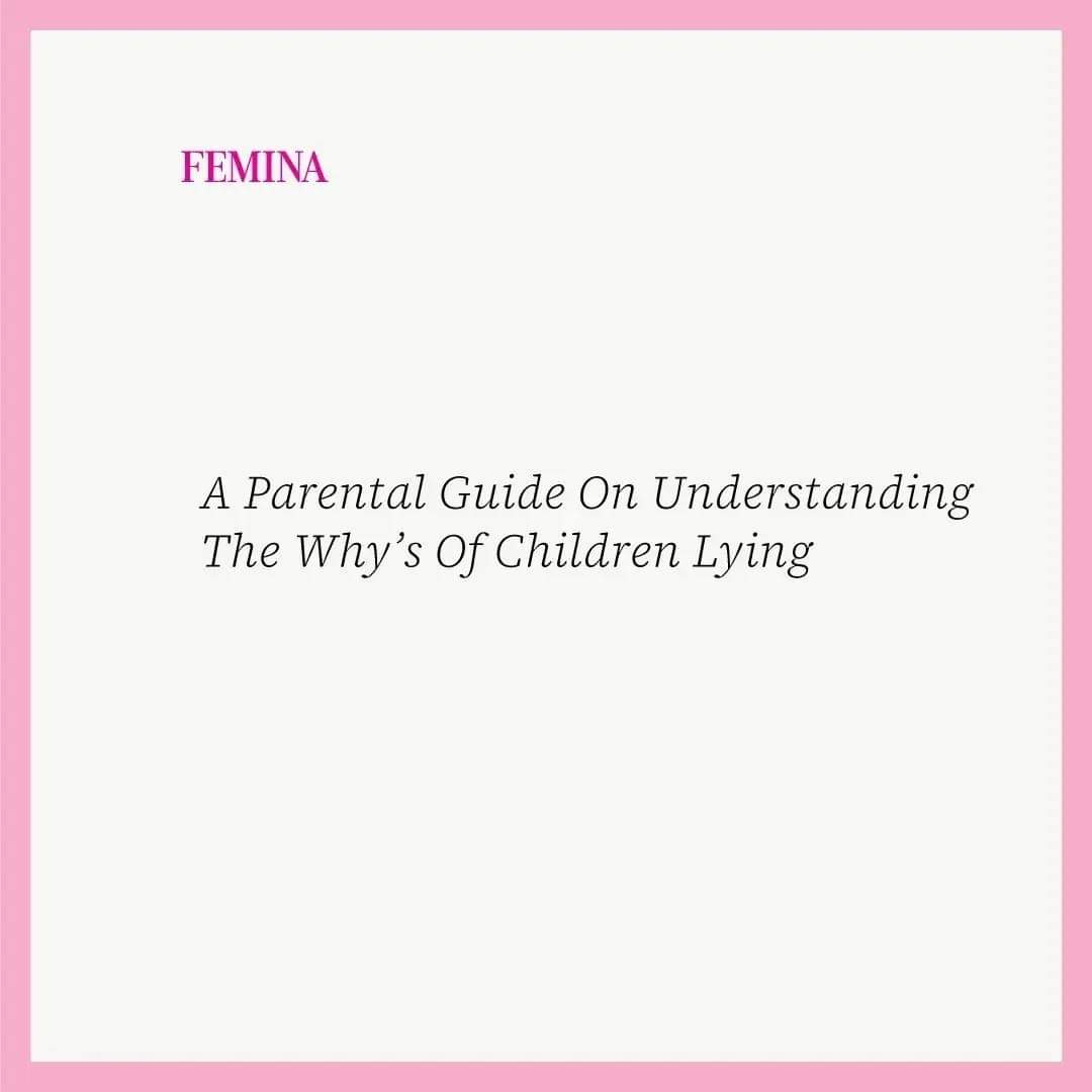 FeminaIndia's tweet image. Children lying is a common and often perplexing behavior for parents. Here's a handy manual investigating the causes of children's lying. 

#parenting101 #relationships #children #femina #parenting