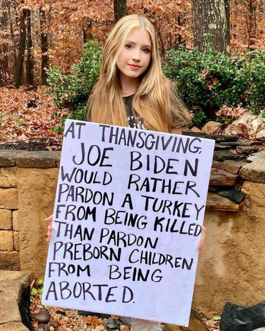 At Thanksgiving, Joe Biden would rather pardon a turkey from being killed than pardon preborn children from being aborted.