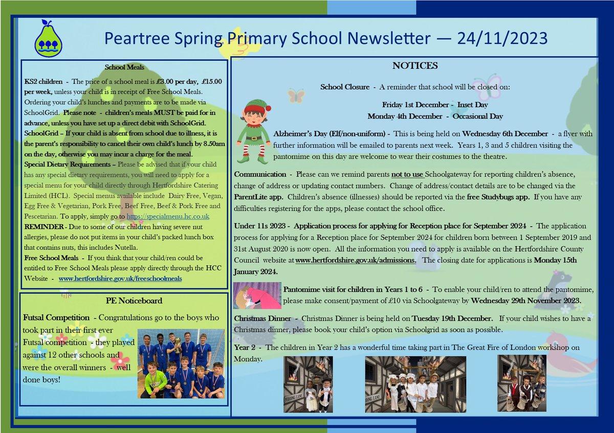 PeartreeSpring's tweet photo. Newsletter - Friday 24th November 2023 https://t.co/1OaYNhur02