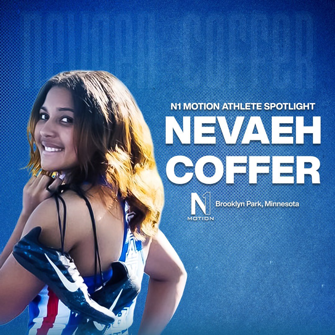 n1_motion's tweet image. 💥Athlete Spotlight💥

Congrats to N1 Athlete Nevaeh Coffer (@_vaehcoffer_ ) on her commitment to run D2 Track &amp;amp; Field at Minnesota State University- Moorhead ( @msum_xctf )! 
#n1motion #d2athlete #athletetraining #sportsperformance #trackandfield