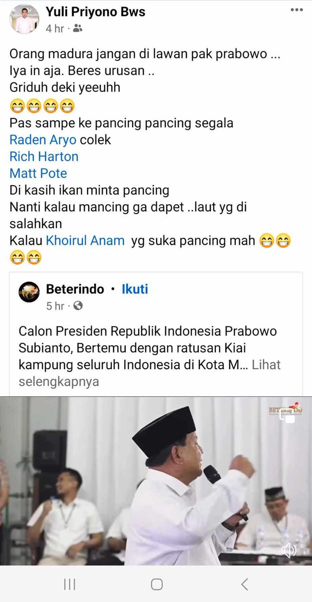 pospertki's tweet photo. @Uki23 Ada baiknya salah satu kader yang juga merupakan pengurus cabang psi untuk dibina, jangan karena beda pilihan politik sampai merendahkan warga #Madura . https://t.co/mUQUotKPDu