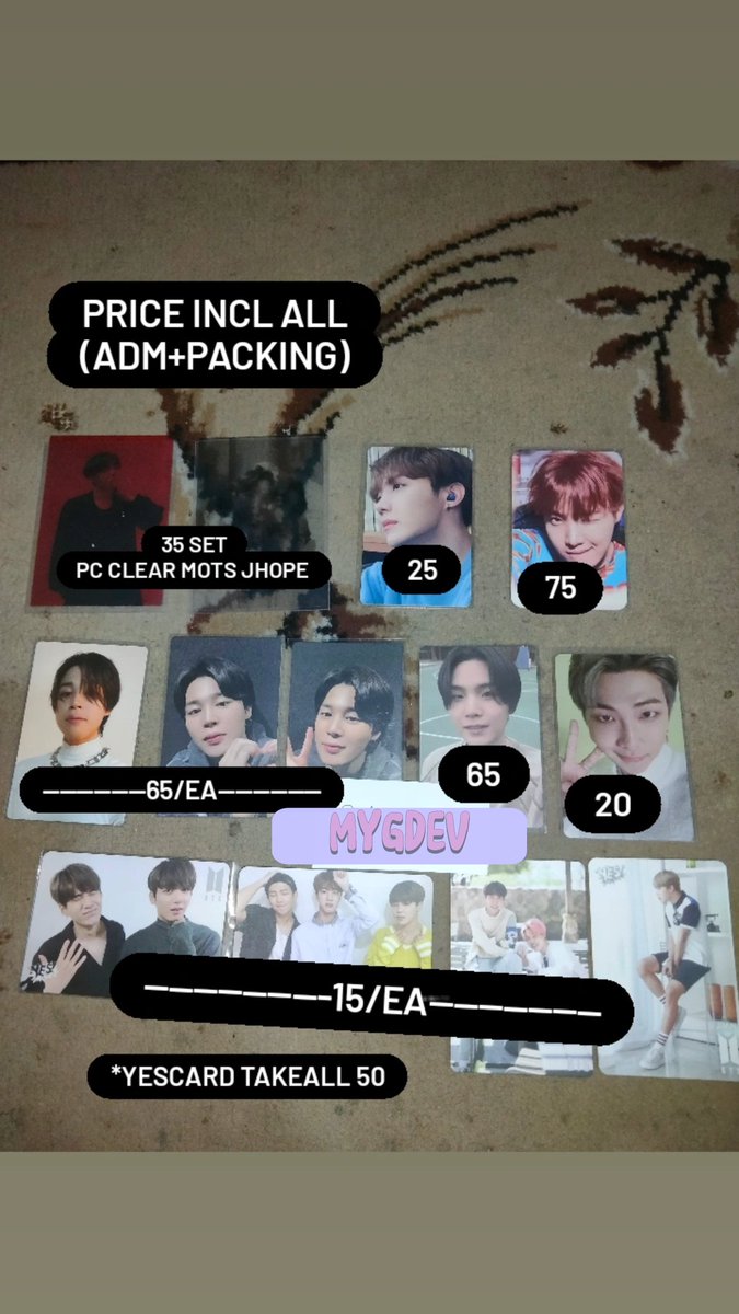 DevinaRamadhin1's tweet photo. WTS‼️WANT TO SALE AAB BANGTAN || READY INA
Help RT yaa🙏🏻
✅PRICE INCL ALL (ADM+PACK)
✅FULLPAY/SPLITPAY
✅KEEP EVENT WITH DP
✅READY KAMAR SIAP KIRIM
🍊CO BY OREN
📍BANDUNG
❌HNR? BLOCK!
💌 Condi? DM ya cinta 💜
#wtsbangtan #jajanbangtan
#wantosale #aabbts https://t.co/Rb31UdSLep