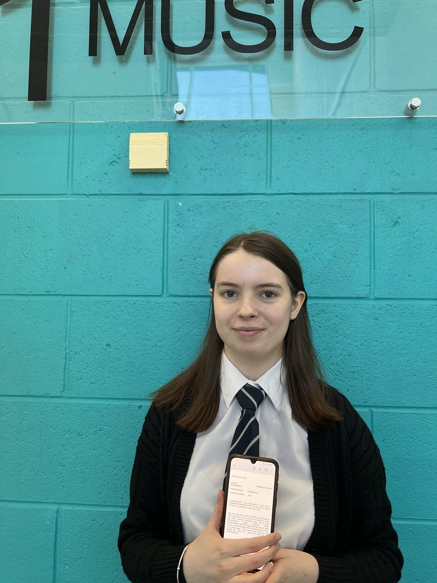 ⭐️ We are overjoyed that Catriona (S6) has been accepted to study BMus Composition at the Royal Conservatoire of Scotland!  An outstanding achievement! <a href="/RCStweets/">Royal Conservatoire of Scotland</a> <a href="/ndhs1/">Notre Dame HS, Greenock</a> ⭐️