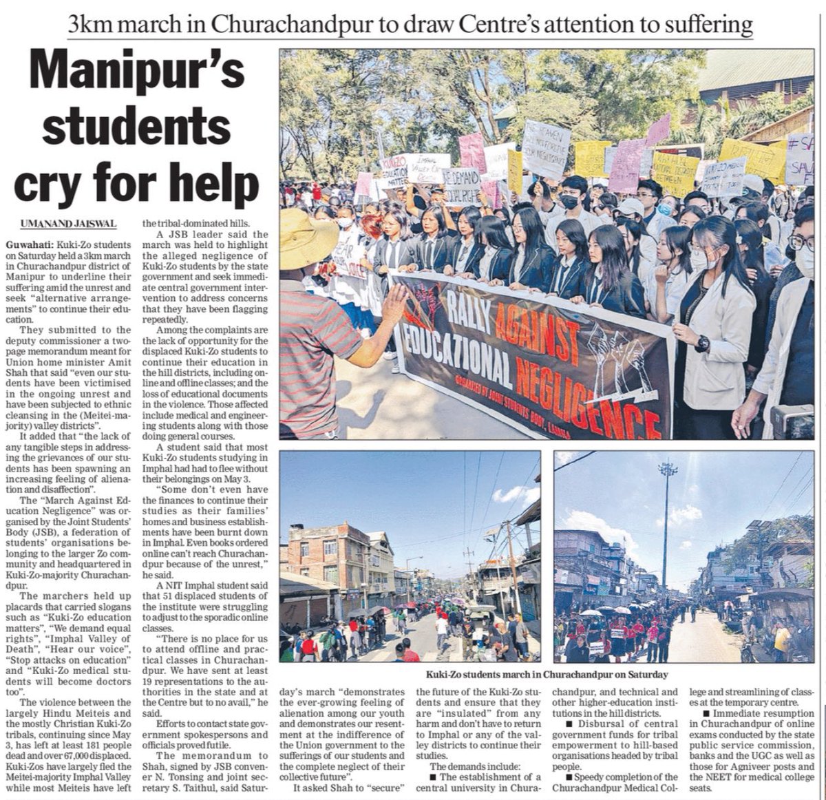 DrJsinghRajawat's tweet photo. #StopEducationDiscrimination 
@PMOIndia @MoHFW_INDIA @NMC_IND @OfficeOf_MM @ANI #Manipur #Mbbs #BDS #MedTwitter https://t.co/1zHqu9dz5G