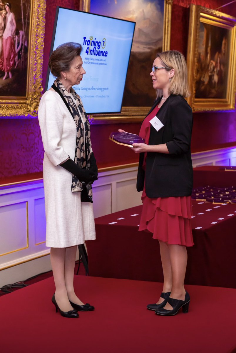 Being awarded the Princess Royal Training award was surreal. 
I love our Training4influence Train the Trainer programme. I see the difference our facilitator community makes. I’m so proud of everyone who is T4I qualified. This award is for you 💜🧡 <a href="/TayeTraining/">Taye Training & Consultancy</a> <a href="/Training4Influ1/">TYT-Train The Trainer</a>
