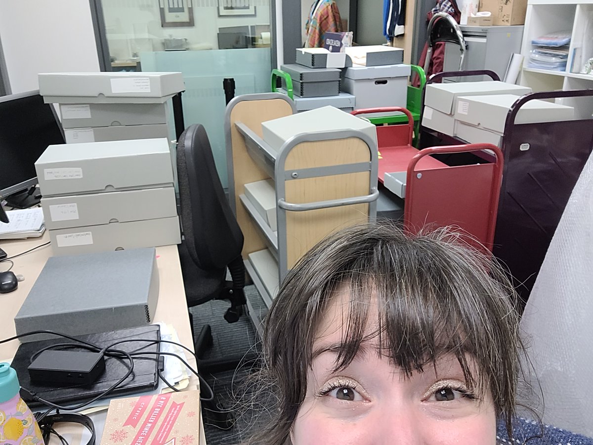 Scotpolarchive's tweet photo. And in case you were wondering how many boxes of archive material go into a tour... can someone come and dig us out for the weekend? 😂 #BoxFort https://t.co/euQ8B53rSf