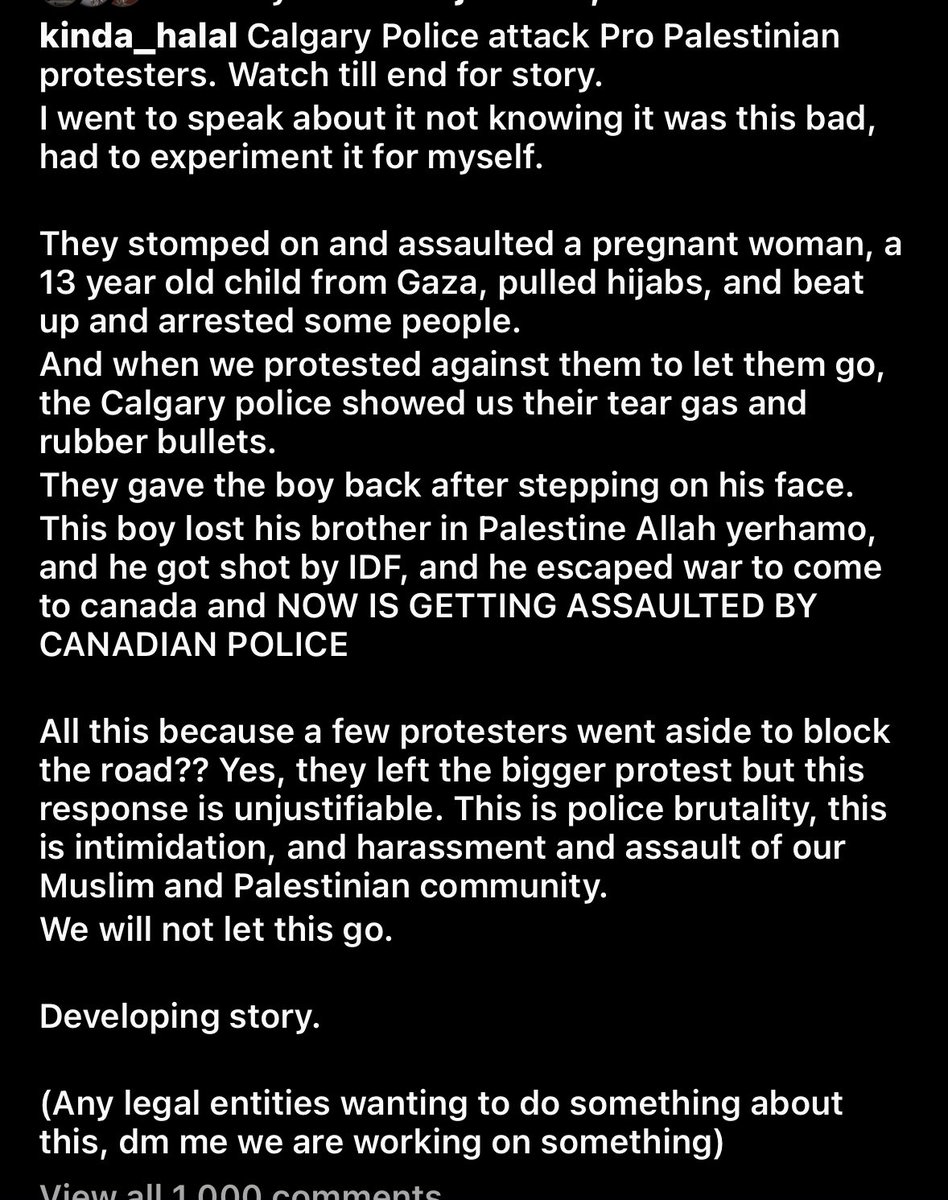 missfalsteenia's tweet photo. This is what happens when you try to protest in Calgary. I’m shocked. https://t.co/MOUAD7cOWa