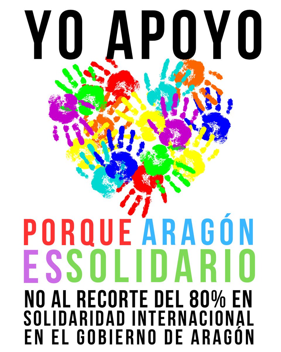 🤝YO APOYO💙
🌍Porque Aragón es Solidario
❌No al recorte del 80% en solidaridad internacional en el <a href="/GobAragon/">Gobierno de Aragón</a> <a href="/Jorge_Azcon/">Jorge Azcón</a> <a href="/pparagon/">PP de Aragón</a>
👍SI #SolidaridadAragonesaGlobal
aragonsolidario.org/noticias/defen…