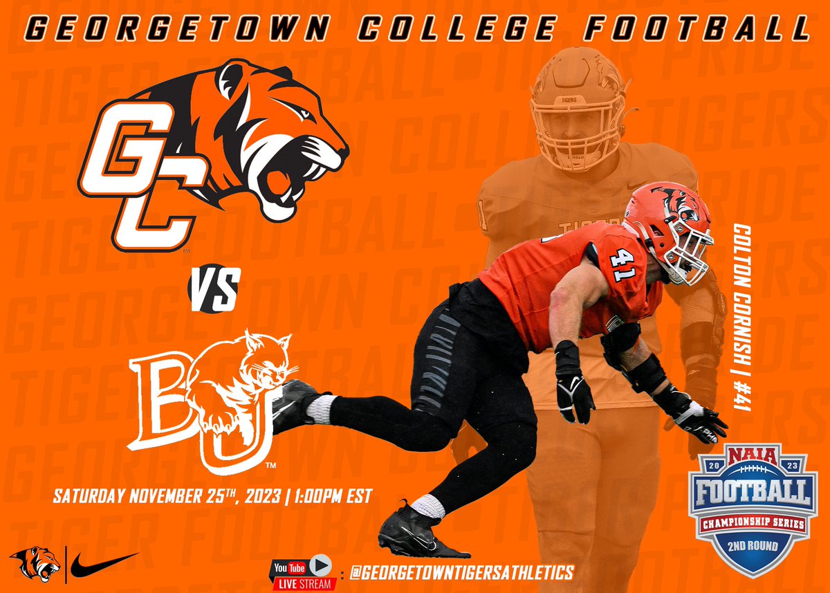 Georgetown College Football (@gtown_football) on Twitter photo ๐๐๐๐๐๐
๐
๐๐๐๐๐ ๐:
๐ฏ๐ฌ ๐๐๐๐๐๐พ
๐๐๐ญ๐ฎ๐ซ๐๐๐ฒ @ ๐:๐๐ ๐๐ (๐๐๐)๐
๐๐จ๐ฒ๐จ๐ญ๐ ๐๐ญ๐๐๐ข๐ฎ๐ฆ๐๏ธ
๐๐๐จ๐ซ๐ ๐๐ญ๐จ๐ฐ๐ง, ๐๐๐
๐บ: m.youtube.com/@georgetowntigโฆ
#TigerPride๐
| #1and0 ๐๐๐๐๐๐
๐
๐๐๐๐๐ ๐:
๐ฏ๐ฌ ๐๐๐๐๐๐พ
๐๐๐ญ๐ฎ๐ซ๐๐๐ฒ @ ๐:๐๐ ๐๐ (๐๐๐)๐
๐๐จ๐ฒ๐จ๐ญ๐ ๐๐ญ๐๐๐ข๐ฎ๐ฆ๐๏ธ
๐๐๐จ๐ซ๐ ๐๐ญ๐จ๐ฐ๐ง, ๐๐๐
๐บ: m.youtube.com/@georgetowntigโฆ
#TigerPride๐
| #1and0