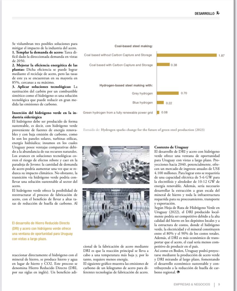 OctavioBerruti9's tweet photo. Comparto con ustedes mi nuevo articulo en Diario @CronicasUy  a través de @AcadecoUruguay

Donde escribo sobre la importancia de descarbonizar el sector de acero en vistas del largo plazo.

Acero verde: el punto de inflexión de la industria siderúrgica.
https://t.co/hHARUg3xqP https://t.co/hcgW6d8m5L