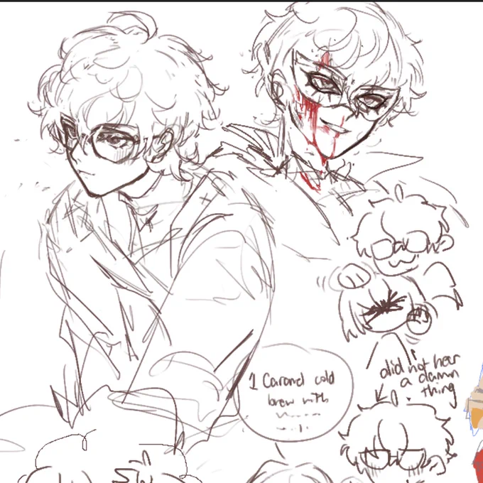 akech and akira scribbles 