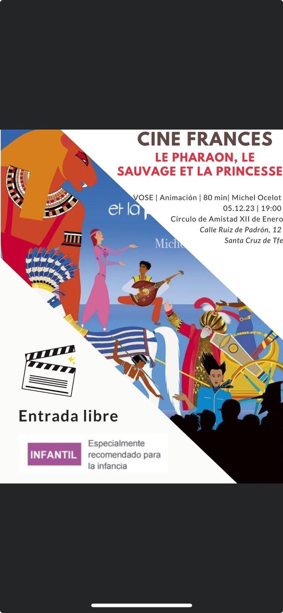 assoteneriFLE's tweet photo. 🎥🇫🇷 cinéma en français organisé par @TenerifeAf https://t.co/qwub01JkTO