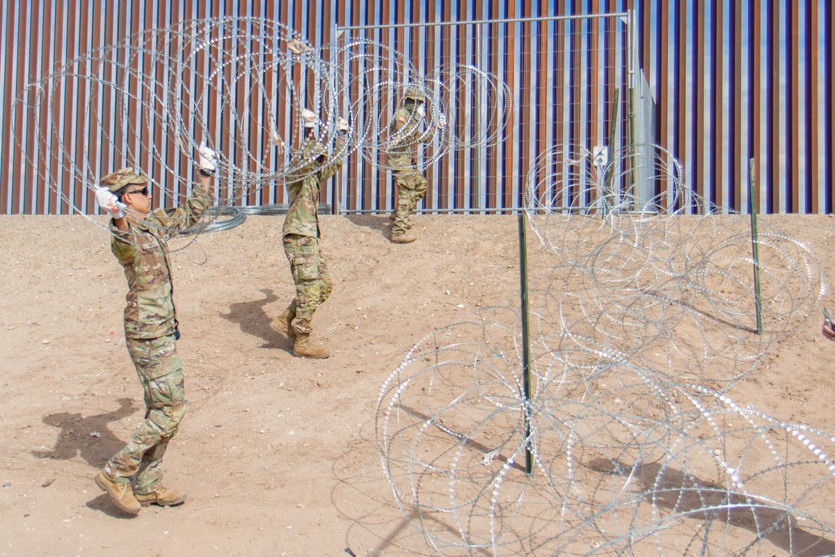 Operation Lone Star service members have constructed miles of c-wire fence along the Texas-Mexico border to deter people from entering Texas illegally. Sections of the fence have been built in high-traffic areas from El Paso to Brownsville. Texans serving Texas.